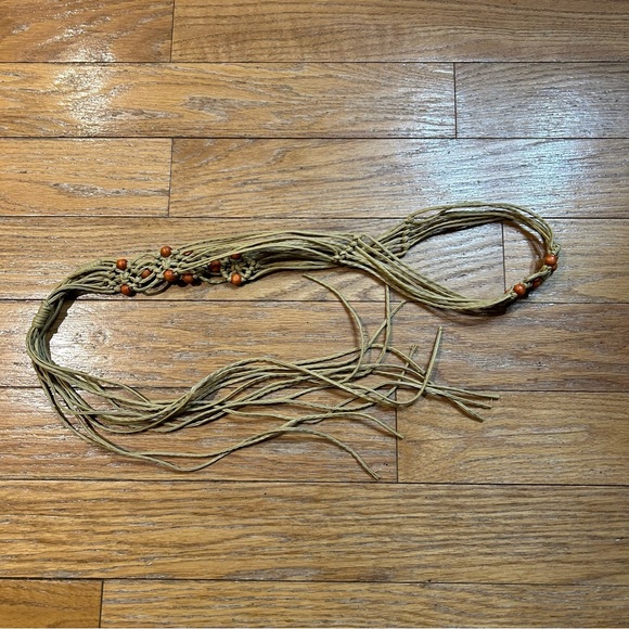 Macrame Boho Belt with beads.  Very cool piece ! - Picture 6 of 13